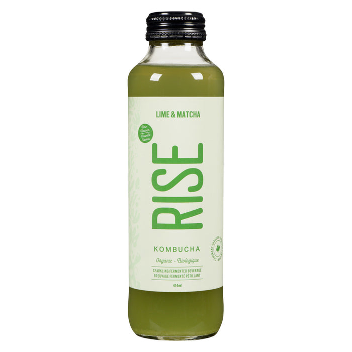 RISE KOMBUCHA, LIME MATCHA ORGANIC, 414ML
