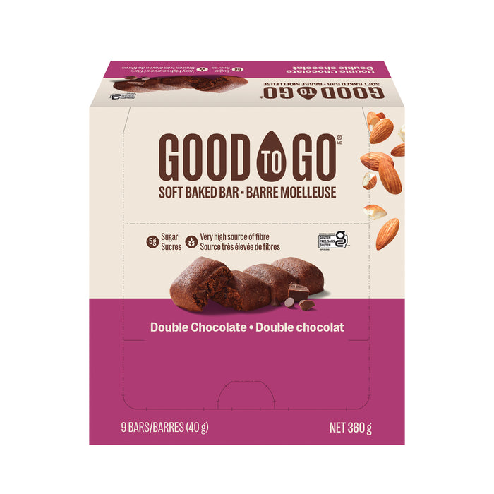 GOOD TO GO KETO SNACK BAR - KETO SNACK BAR - DOUBLE CHOCOLATE - 9X40G