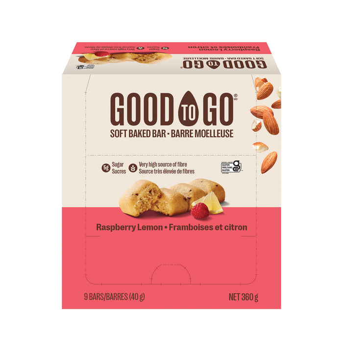GOOD TO GO KETO SNACK BAR - KETO SNACK BAR-RASPBERRY LEMON - 9X40G