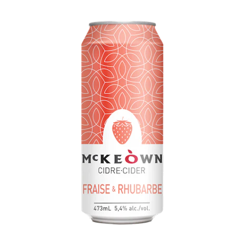 MCKEOWN FRAISE RHUBARBE CIDER, 5.4%, 473 ML