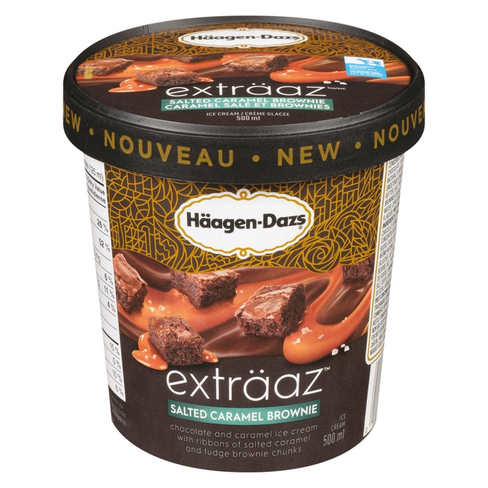 HAAGEN DAZS, GLACE BROWNIE AU CARAMEL SALÉ, 500 ML