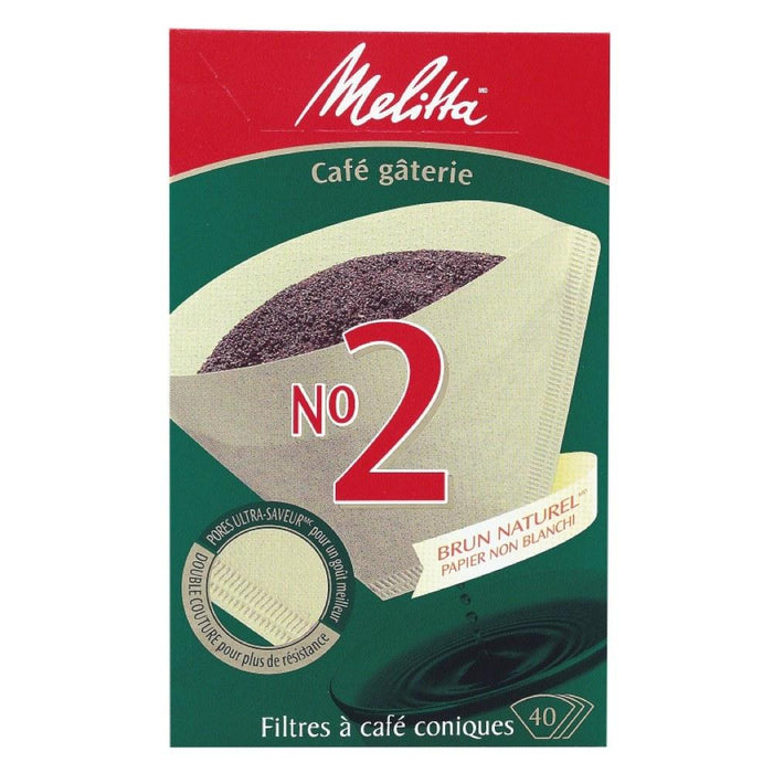 MELITTA CORN BRUN NO2 FILTRE À CAFÉ 40 UN