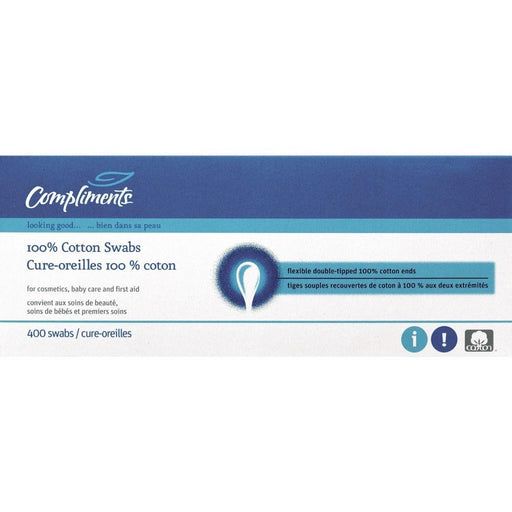 COMPLIMENTS COTTON SWABS 400 UN