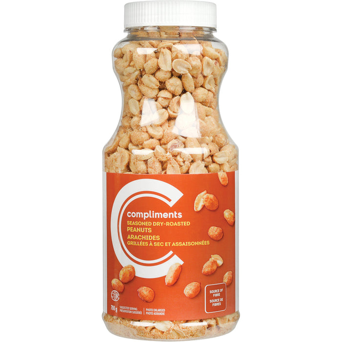 COMPLIMENTS SEASONED DRY-ROASTED PEANUTS 700GR