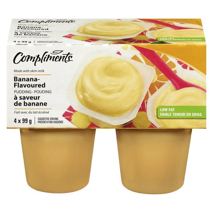 COMPLIMENTS BANANA PUDDING 4x99 G
