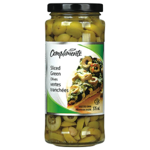 COMPLIMENTS OLIVES VERTES TRANCHÉES 375 ML