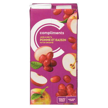 COMPLIMENTS JUS POMME RAISIN 1 L