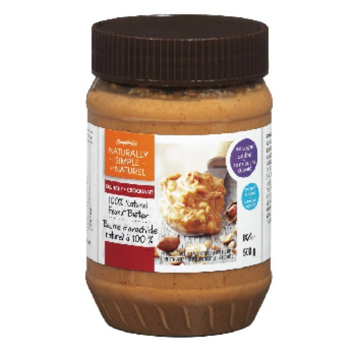 COMPLIMENTS BEURRE D'ARACHIDE CROQUANT 100% NATUREL 500 G