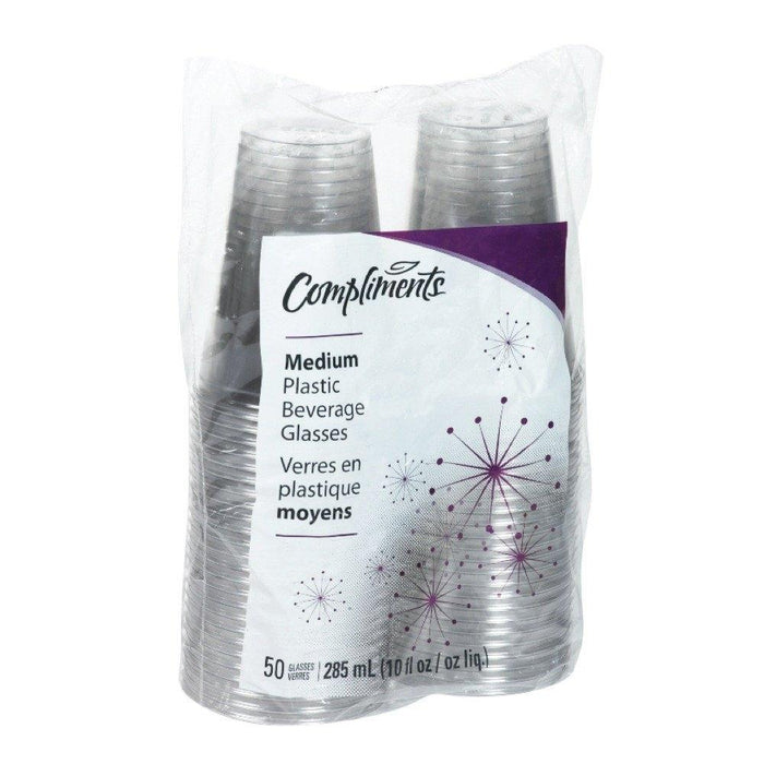 COMPLIMENTS VERRES PLASTIQUE MOYEN 10OZ 50 UN