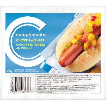 COMPLIMENTS WIENERS CHICKEN 450 G