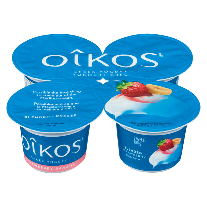 YOGOURT OIKOS 4 x 100 G - FRAISE BANANE