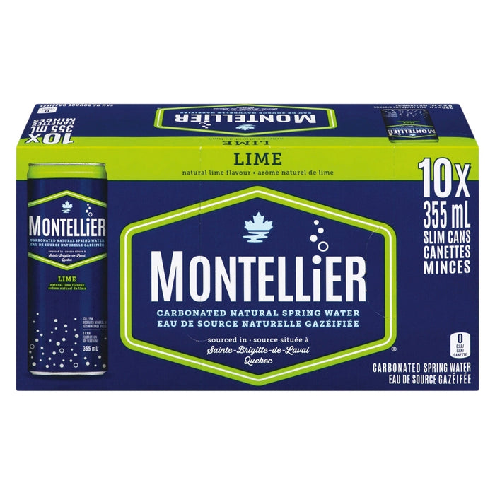 CANETTE D'EAU DE CHAUX GAZÉIFIÉE DE MONTELLIER, 10 X 355ML