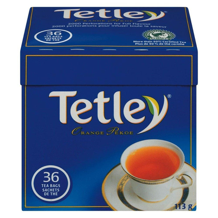 TETLEY THÉ ORANGE PEKOE SACHETS 36 UN