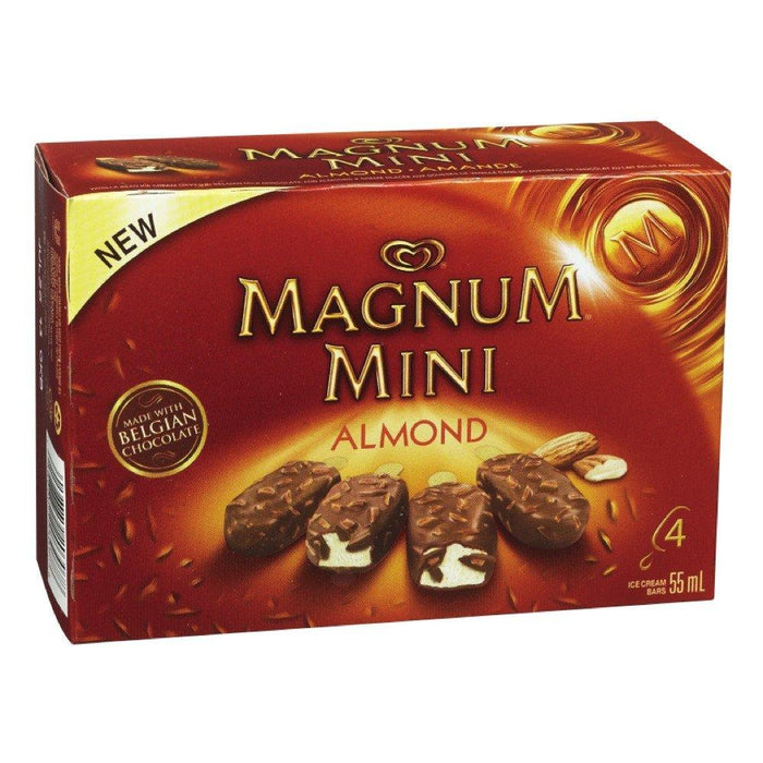 MAGNUM MINI BARRE CRÈME GLACÉE AMANDE 4X55 ML