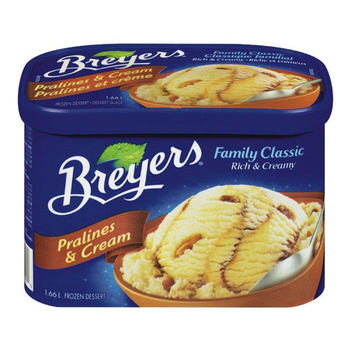 BREYERS CLASSIQUE CRÈME GLACÉE PRALINES ET CRÈME 1.66 L
