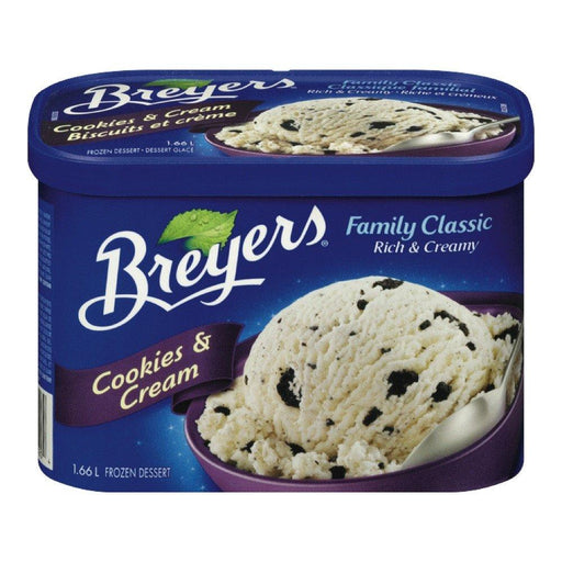 BREYERS CLASSIQUE CRÈME GLACÉE BISCUIT ET CRÈME 1.66 L
