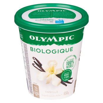 YOGOURT OLYMPIQUE BIO 3,2%MF VANILLE FRANÇAISE 650 G