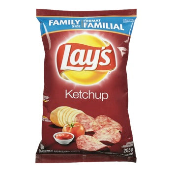 POSE DE CHIPS DE POMMES DE TERRE KETCHUP FORMAT FAMILIAL 255 G