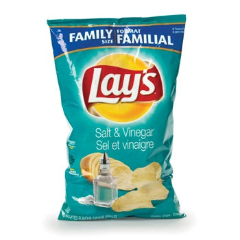 LAYS CHIPS DE POMMES DE TERRE VINAIGRE SEL FORMAT FAMILIAL 255 G