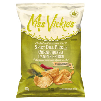 MISS VICKIES CHIPS DE POMME DE TERRE PICKLE À L'ANETH ÉPICÉ 200 G