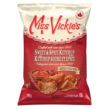 MISS VICKIES CHIPS DE POMME DE TERRE KETCHUP SUCRÉ ET ÉPICÉ 190 G