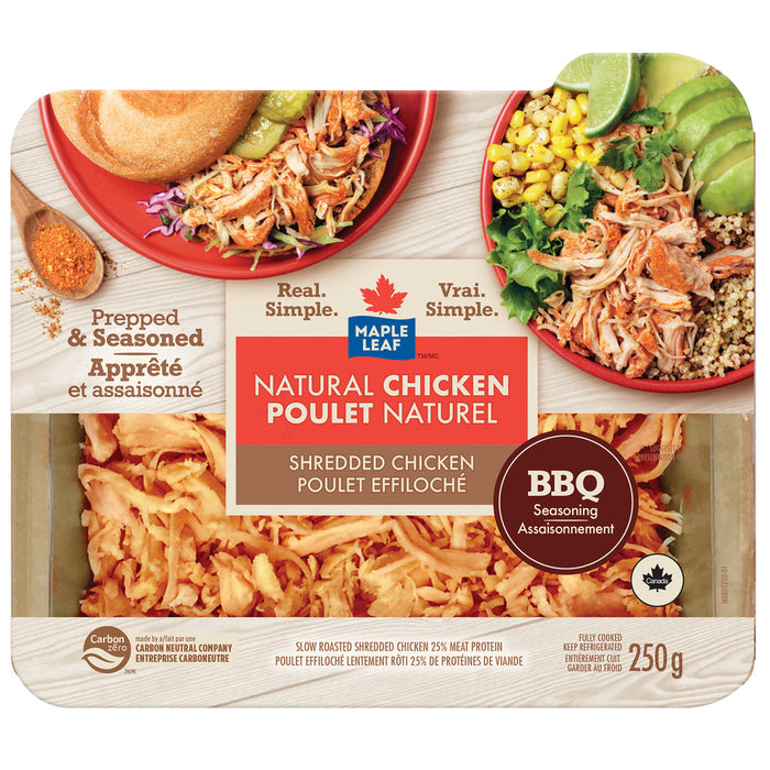 MAPLE LEAF POULET RÂPÉ BBQ 250G