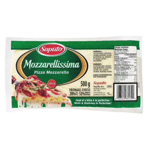 SAPUTO FROMAGE PIZZA MOZZARELLA 20%MG 500 G