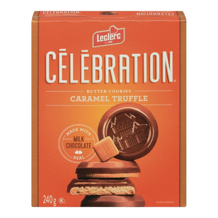 LECLERC CÉLEBRATION BISCUITS CARAMEL CHOCOLAT 240 G
