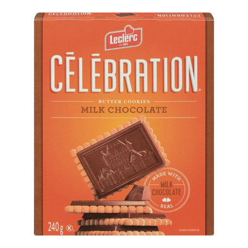 LECLERC CÉLEBRATION BISCUITS BEURRE CHOCOLAT LAIT  240 G
