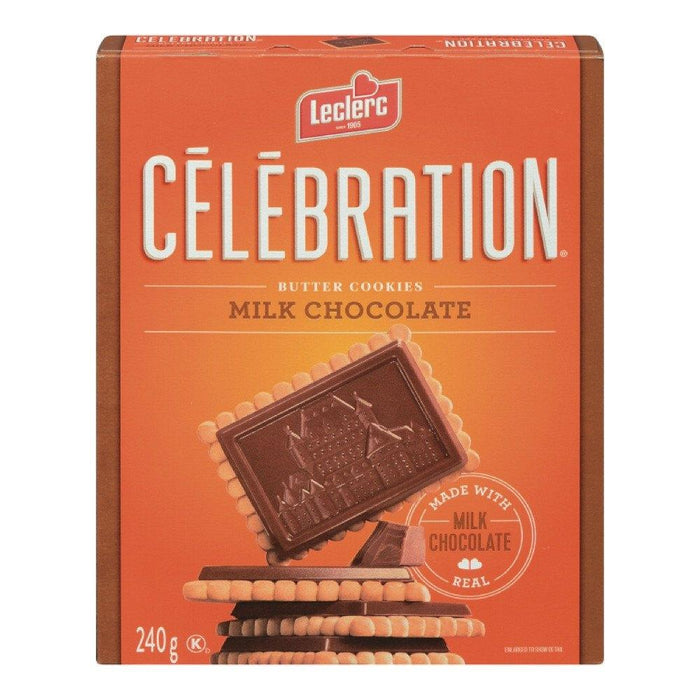 LECLERC CÉLEBRATION BISCUITS BEURRE CHOCOLAT LAIT 240 G