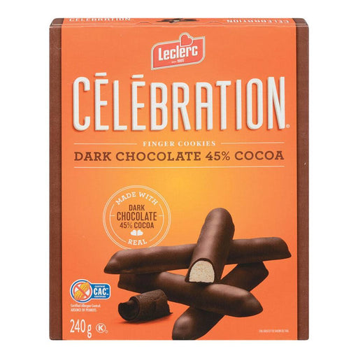LECLERC CELEBRATION BISCUIT BÂTON CHOCOLAT NOIR 240 G
