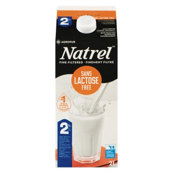 NATREL LAIT SANS LACTOSE 2% 2 L