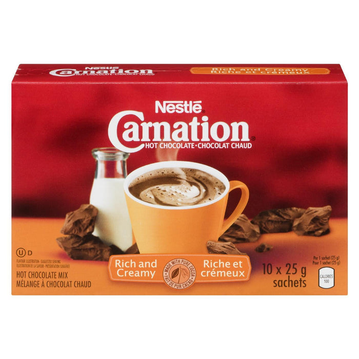 NESTLE CARNATION MÉLANGE DE CHOCOLAT CHAUD RICHE CRÉMEUX 25 G