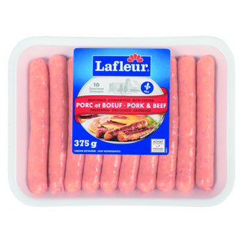 LAFLEUR SAUCISSE DE BOEUF PORC 375GR