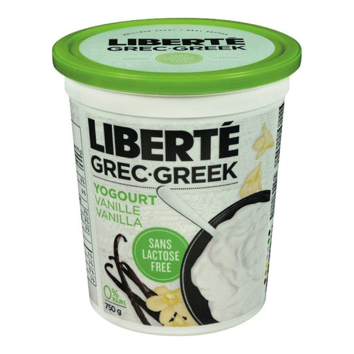 LIBERTÉ YOGOURT GREC SANS-LACTOSE VANILLE 0% 750 G