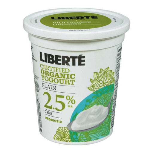 LIBERTÉ YOGOURT NATURE BIO 2.5% 750 G