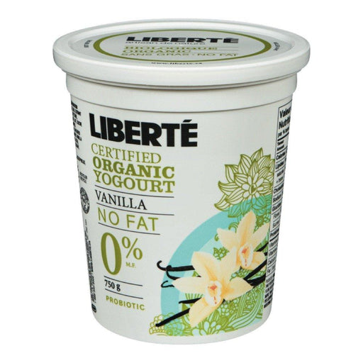 LIBERTÉ YOGOURT SANS-GRAS VANILLE BIO 750 G
