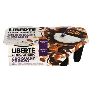 LIBERTE YOGOURT GREC 2% CROQUANT À LA VANILLE 260 G