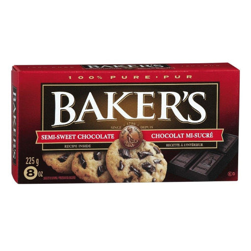 BAKERS CHOCOLAT À  CUISSON MI SUCRE 225 G
