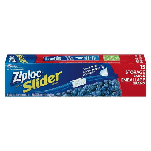 ZIPLOC SLIDELOCK SAC PLASTIQUE GRAND 15 UN