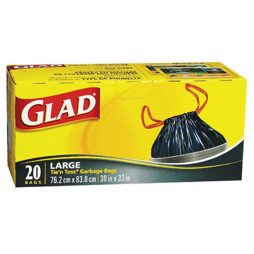 GLAD SACS À  ORDURES NOUEZ JETEZ GRAND 20 UN