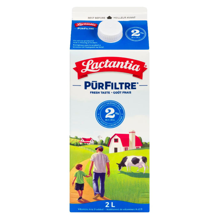 LACTANTIA, LAIT PUR FILTRE 2%, 2 L