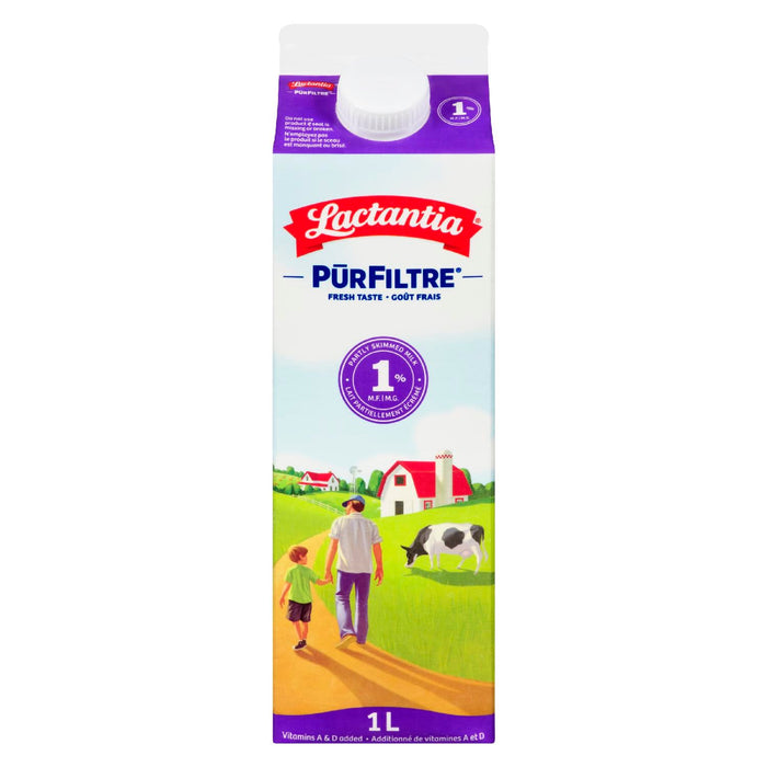 LACTANTIA PUR FILTRE LAIT 1% PARTIELLEMENT ÉCRÉMÉ 1 L