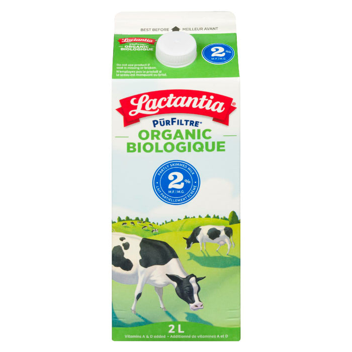 LACTANTIA PUR FILTRE LAIT BIOLOGIQUE 2% 2 L