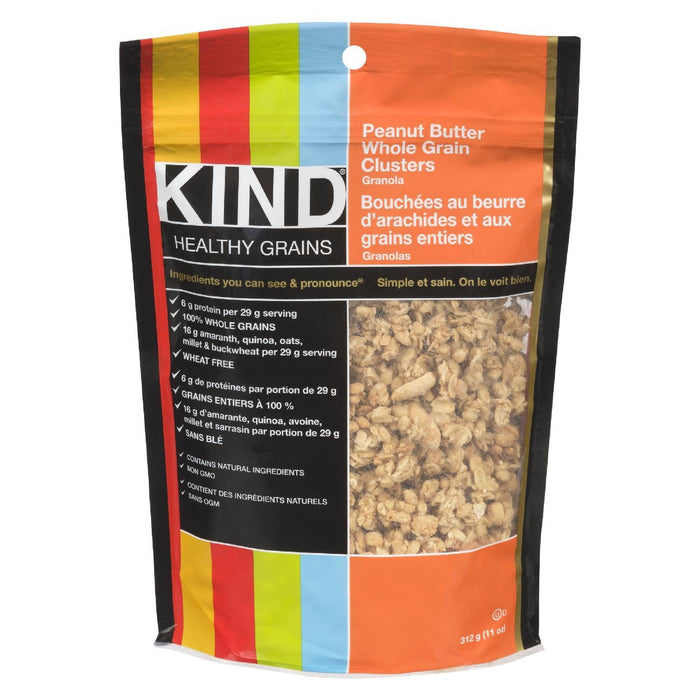 KIND GRANOLA BEURRE D'ARACHIDES GRAINS ENTIERS 312 G