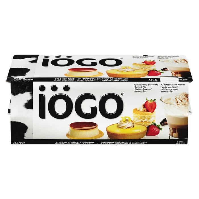 IOGO SHORTCAKE TARTE AU CITRON CRÈME CARAMEL MOCA YAOURT 1,5% 16X100 G