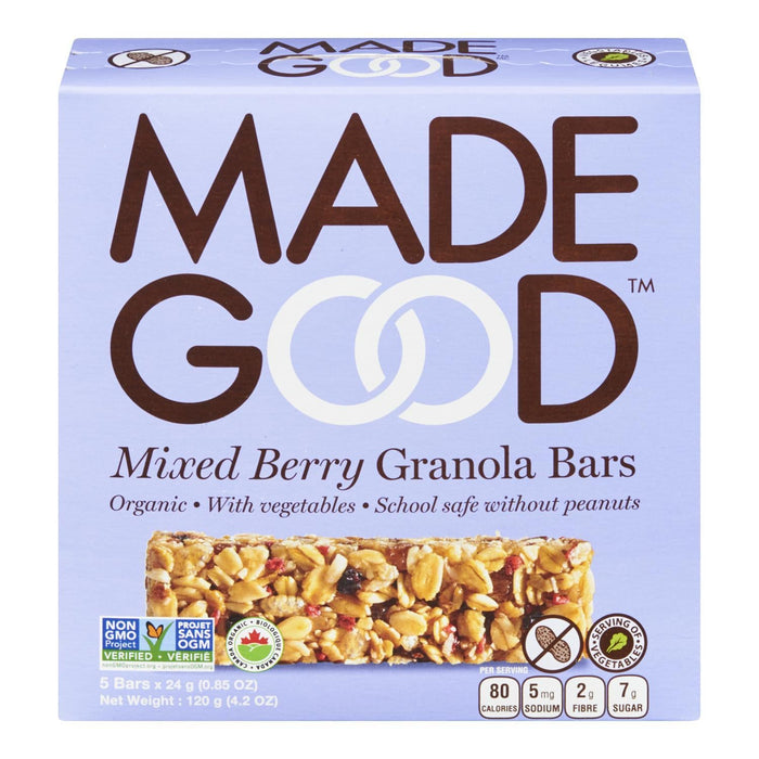 MADE GOOD BARRES GRANOLA MÉLANGÉES DE BAIES BIOLOGIQUES 5S 120 G