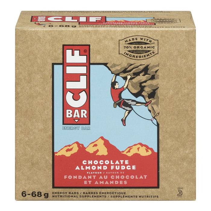 CLIF BAR ENERGY BAR CHOCOLATE ALMOND FUDGE 6 x 68 G