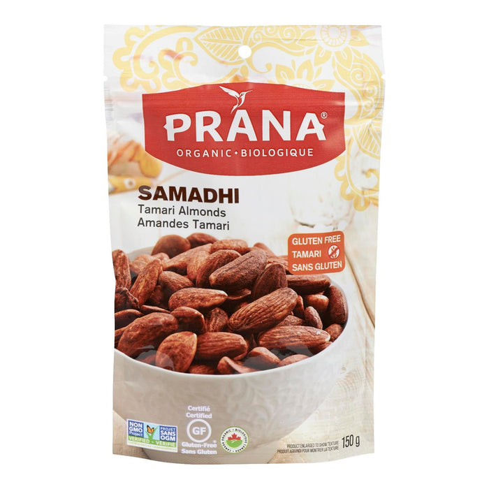PRANA ALMONDS TAMARI SAMADHI ORGANIC 150G