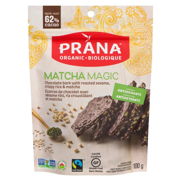 PRANA CHOCOLATE BARK MATCHA MAGIC 100G